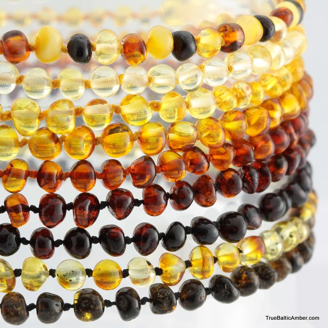 Amber teething jewelry