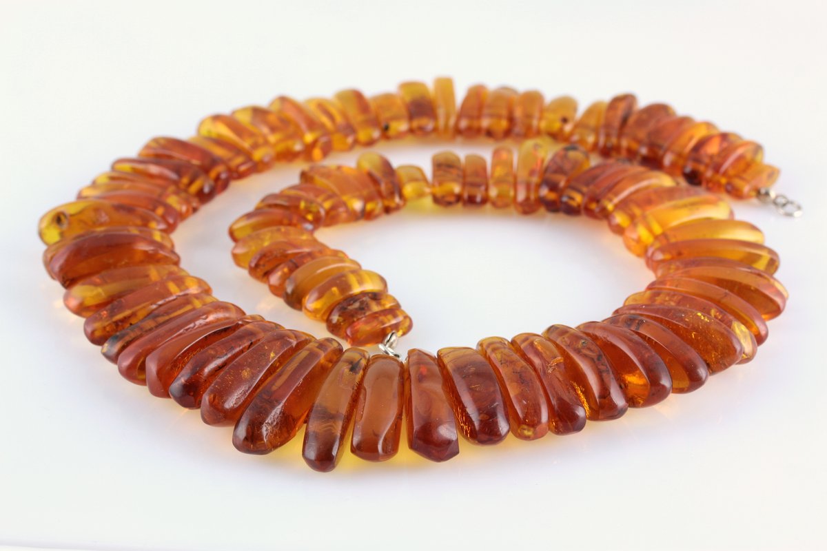 Vintage multi strand amber choker necklace offers