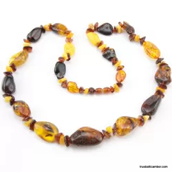 Tumble stones Baltic amber necklace