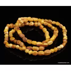 Vintage Egg Yolk Baltic amber beaded necklace