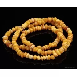 Vintage Egg Yolk Baltic amber beaded necklace