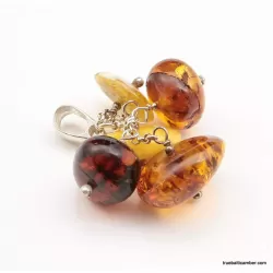 Grape bunch Baltic amber dangle pendant