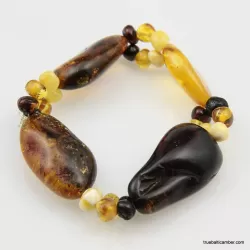 Aristan Baltic amber beaded stretch bracelet