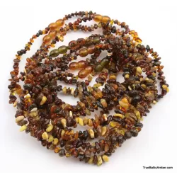 10 CHIPS Baby teething Baltic amber necklaces