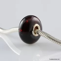 Cherry Baltic amber PANDORA style bead