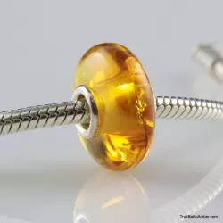 Honey Baltic amber PANDORA style bead