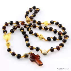 Christian ROSARY made of natural Baltic amber