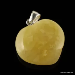 Butter HEART Baltic amber pendants