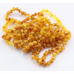 10 Butter BAROQUE Baltic amber adult bracelets