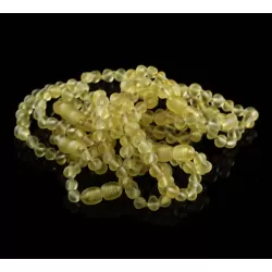 10 Unpolished Lemon BAROQUE Baby teething Baltic amber bracelets 14cm