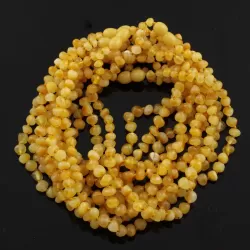 10 Butter BAROQUE Baby teething Baltic amber necklaces 32cm