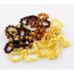 12 BAROQUE Baltic amber adult bracelets 19cm