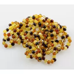 10 Multi BAROQUE Baltic amber adult bracelets 21cm