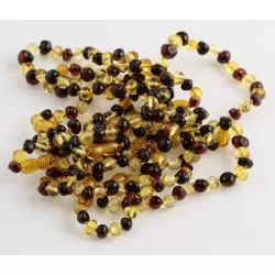 10 Multi BAROQUE Baltic amber adult bracelets 19cm