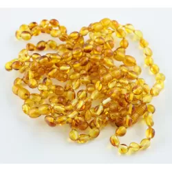 10 Honey BEANS Baltic amber adult bracelets 19cm