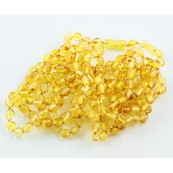 10 Lemon BEANS Baltic amber adult bracelets 19cm