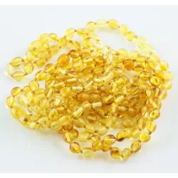 10 Lemon BEANS Baltic amber adult bracelets 19cm