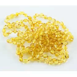 10 Lemon BEANS Baltic amber adult bracelets 19cm