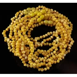 10 Butter BAROQUE Baby teething Baltic amber necklaces 32cm