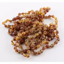 10 Raw Cognac BEANS Baltic amber adult bracelets 18cm