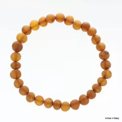 Raw Baltic Amber Stretchy Bracelet for Adults