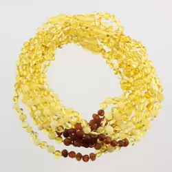 10 BAROQUE Baltic amber teething necklaces 33cm