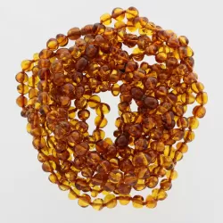 10 Pop Cognac Baltic Amber Anklets 25cm