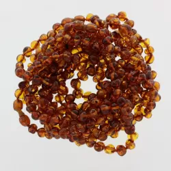 10 Pop Cognac Baltic Amber Anklets 25cm