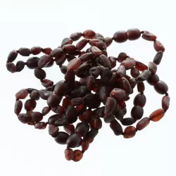 10 Raw Ruby BEANS Baltic amber teething Baby bracelets 14cm