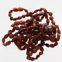 10 Raw Ruby BEANS Baltic amber teething bracelets 14cm