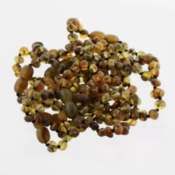 10 Raw Green BAROQUE Baltic amber teething bracelets 14cm