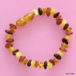 Raw Baltic Amber Teething Bracelet for Babies