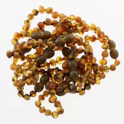 10 Raw Dark BAROQUE Baltic amber teething bracelets 14cm