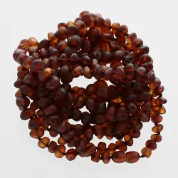 10 Raw Cognac BAROQUE Baltic Amber Bracelet 21cm