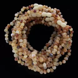 10 Raw Mix BAROQUE Baltic amber teething necklaces 28cm