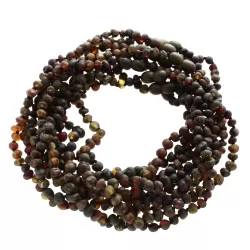 10 Raw Dark BAROQUE Baltic amber teething necklaces 33cm