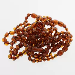 10 Cognac BAROQUE Baltic amber teething bracelets 14cm