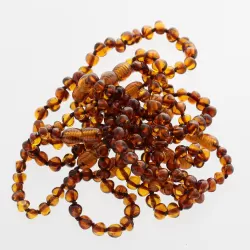 10 Cognac BAROQUE Baltic amber teething bracelets 14cm