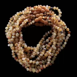 10 Raw Mix BAROQUE Baltic amber teething necklaces 32cm