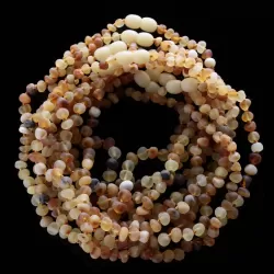 10 Raw Mix BAROQUE Baltic amber teething necklaces 32cm