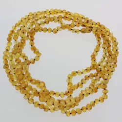 5 Raw Honey BAROQUE beads Baltic amber adult necklaces 45cm