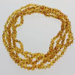 5 Raw Honey BAROQUE beads Baltic amber adult necklaces 45cm