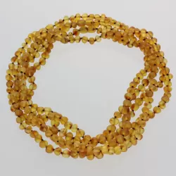 5 Raw Honey BAROQUE beads Baltic amber adult necklaces 45cm