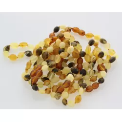 10 Raw Mix BEANS Baltic amber adult bracelets 19cm