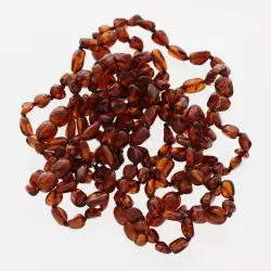 10 Cognac BEANS Baltic amber teething Baby bracelets 16cm