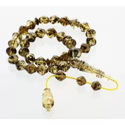 Islamic 33 Drops Baltic amber Prayer beads