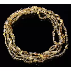 5 Lemon BEANS Baltic amber adult necklaces 50cm