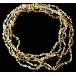 5 Lemon BEANS Baltic amber adult necklaces 55cm