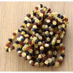 10 Raw Multi Baltic Amber Anklets 25cm