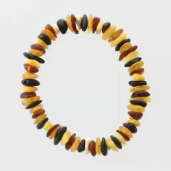 Raw Multi Chips Baltic Amber Stretch Bracelet 18cm